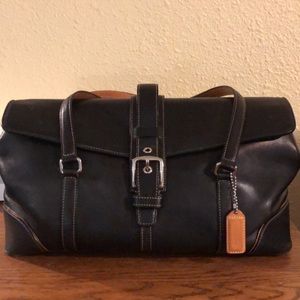 AUTHENTIC COACH VINTAGE BLACK LEATHER PURSE